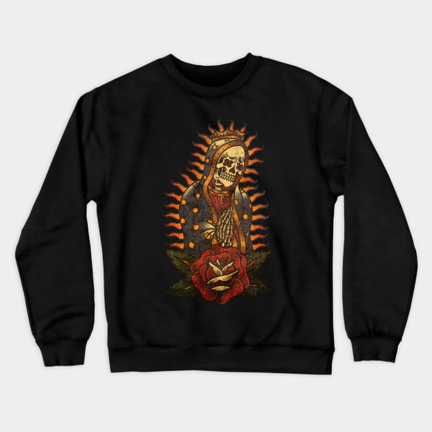 Santa Muerte Crewneck Sweatshirt by OldSalt